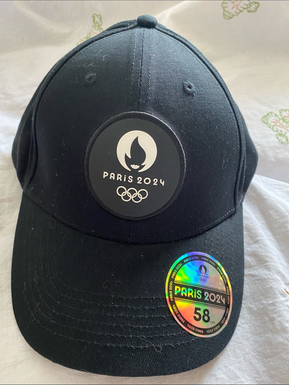 Paris 2024 Olympic Logo Cap - Black NWOT unisex